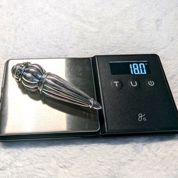 Vintage Pat Airess Sterling Silver Brooche with Amethyst Cabochon - Picture 11 of 12